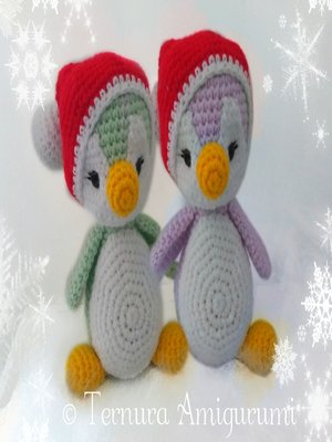 cover image of Christmas penguin crochet pattern